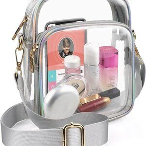 Clear Purse for Women, Clear Bag Stadium Approved, Transparent Crossbody Bag